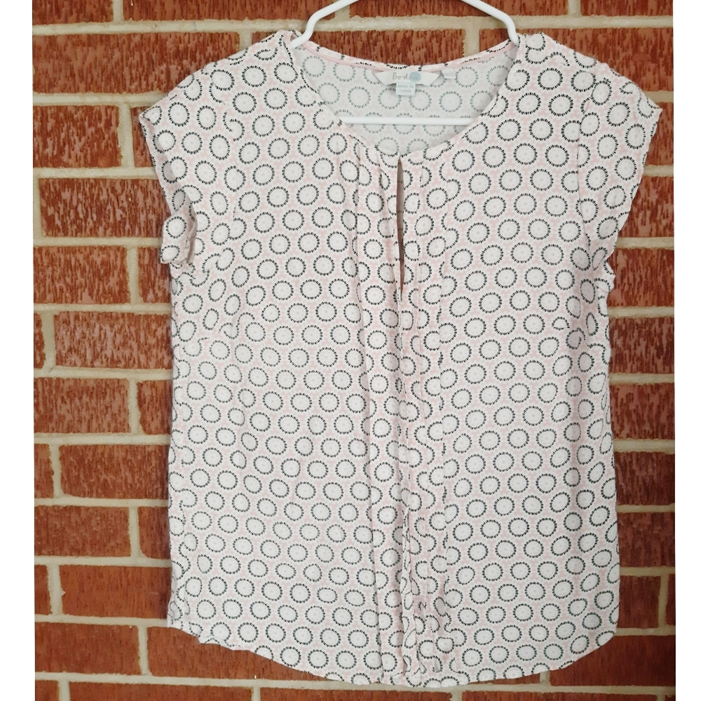 BODEN Pink Brown Floral Blouse 8
